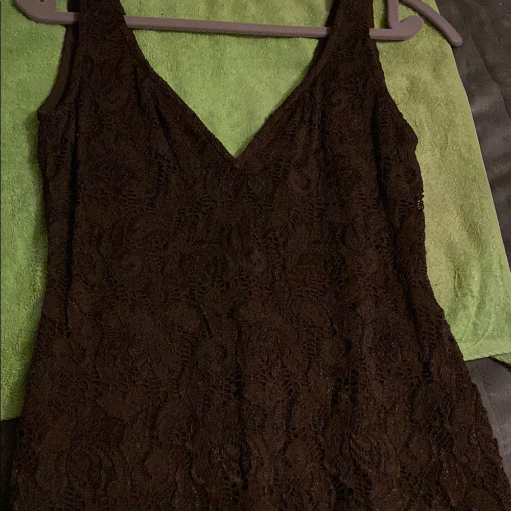Chocolate brown lace dress